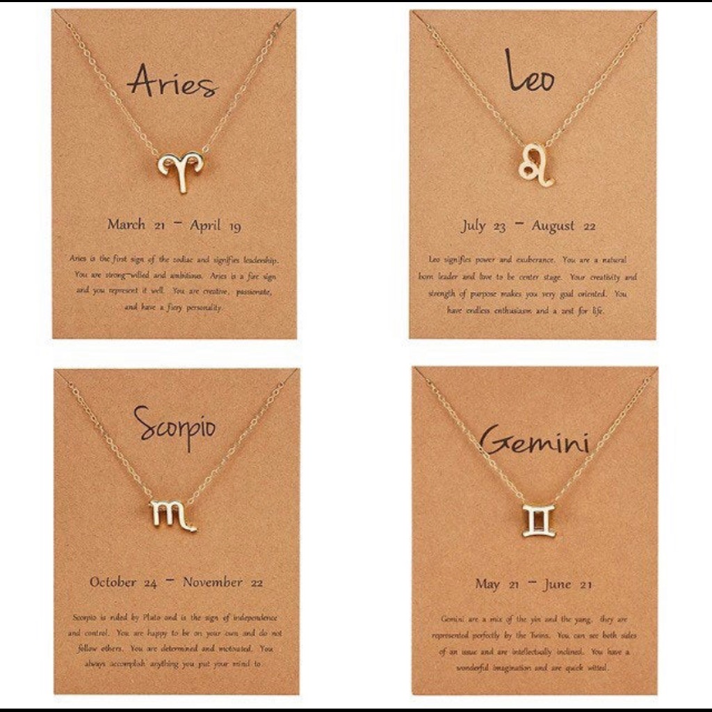 Zodiac Horoscope Gold Choker Necklace